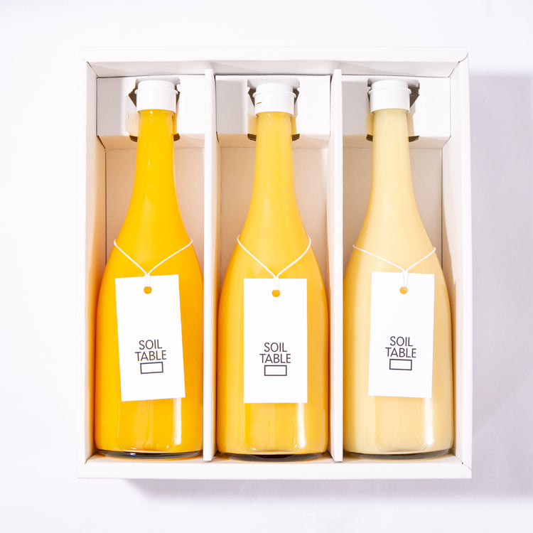 SOIL TABLE 柑橘ジュース 3本セット ミックス&かがやき&はるか