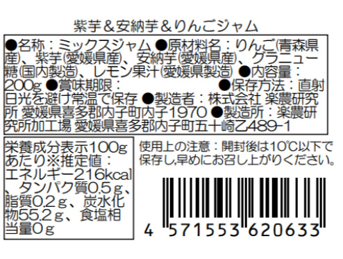 SOIL TABLE 紫芋&シルクスイート&りんごジャム
