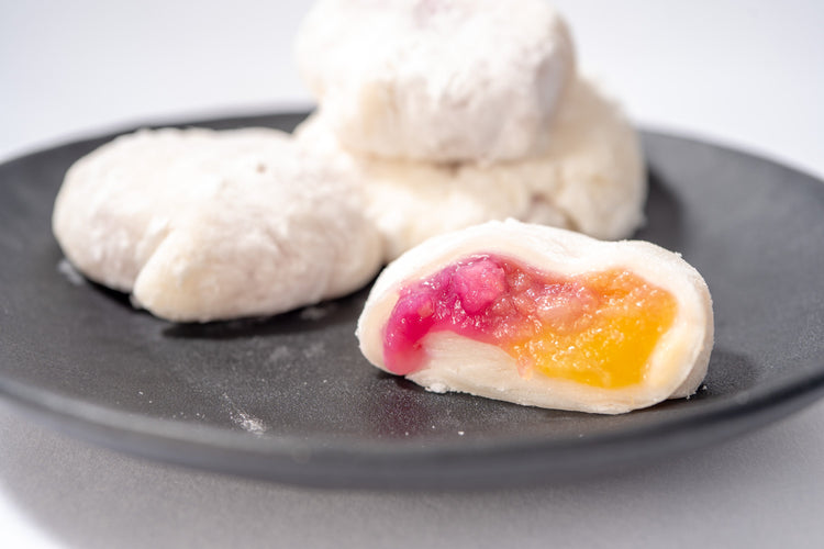 紫芋&安納芋&りんごジャムを使った大福のアレンジ例(ジャムのみ販売)